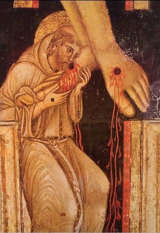 Saint Francis kissing the Right Foot of Christ