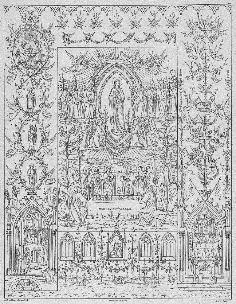 V0033700 Saint Mary (the Blessed Virgin). Lithograph by C. van Schrau