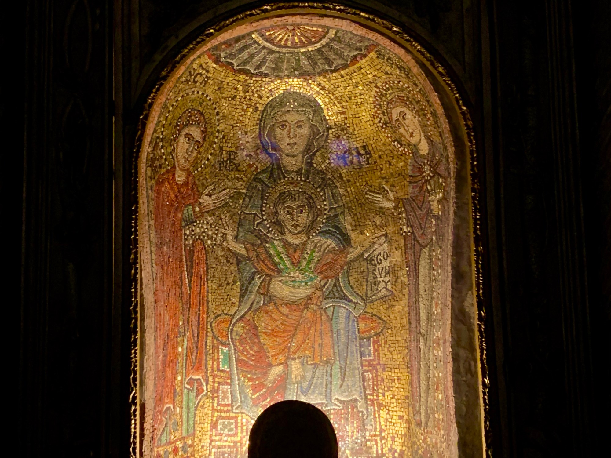 Mosaic in the Chapel of Xeno. Credit: Jacob Stein | Crux Stationalis
